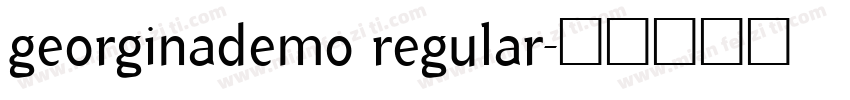 georginademo regular字体转换